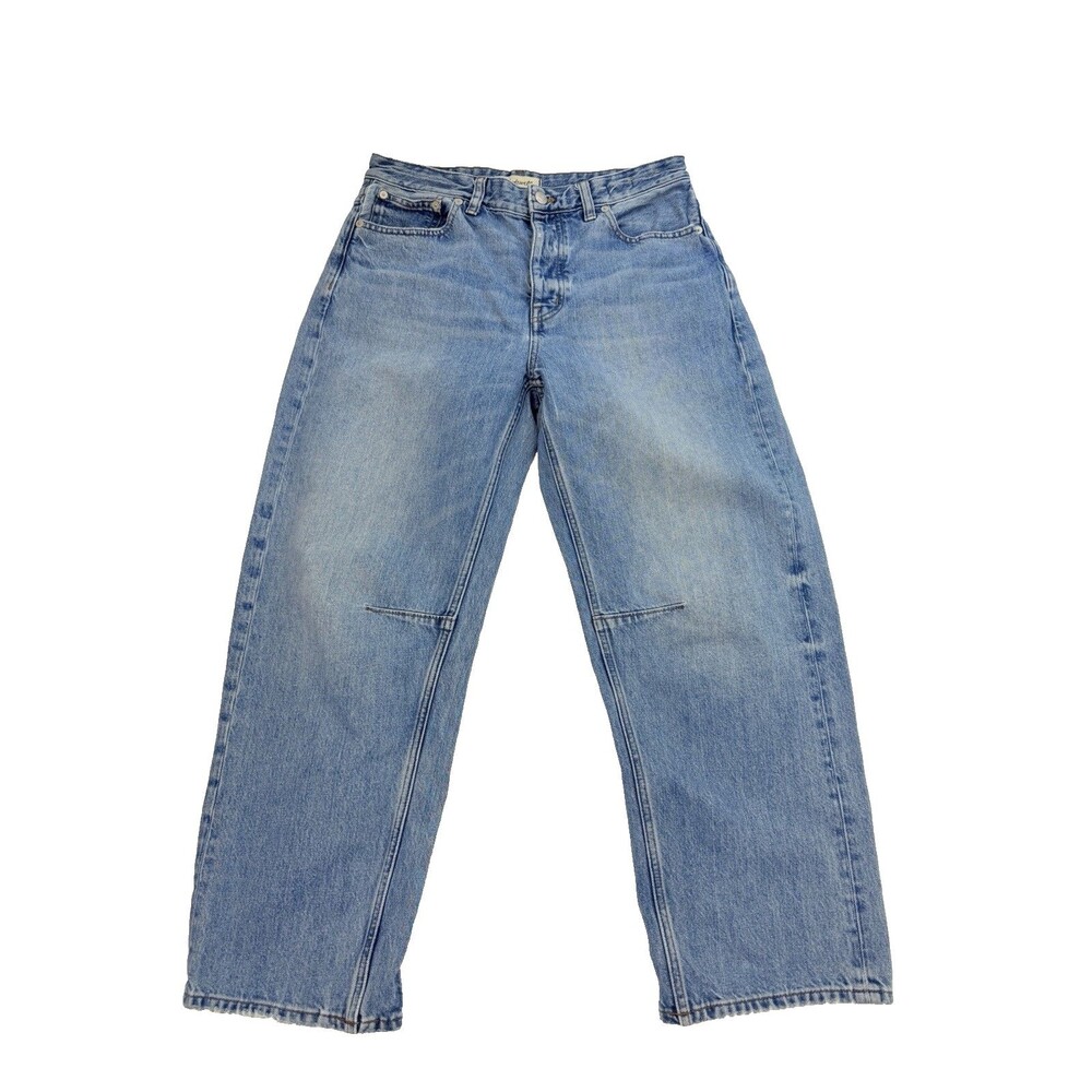 Madewell The Darter Barrel Leg Jeans Size 27 Light Wash High Rise Denim